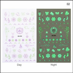 Стикер самоклеящийся (светится в темноте) Рождество и Новый год SN-004