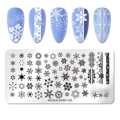 Stamping Platte Schablone Wintermotive ND120