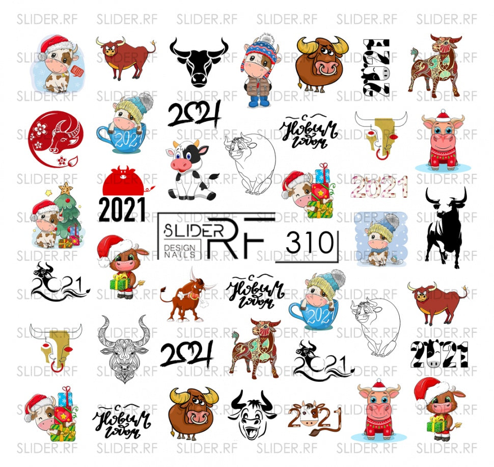 Sticker Design RF310 (Adesivi dissolvibili in acqua)