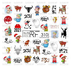 Sticker Design RF310 (Wasserlösliche Aufkleber)