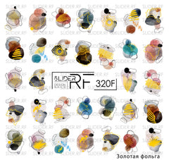 Дизайн наклейки RF320f Золотой (водорастворимые наклейки)