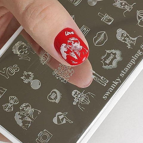 Stamping Platte Schablone  Nr. 048 von Swanky