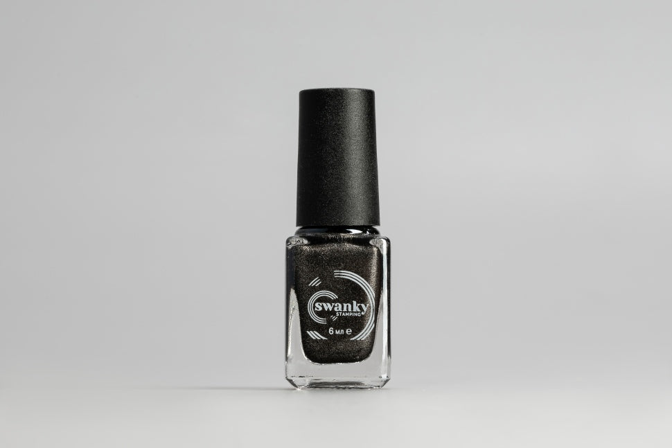 Smalto per stamping nero con riflessi argentati n. S32 di Swanky