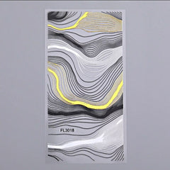 Стикеры для декора самоклеящиеся Волны № FL3018