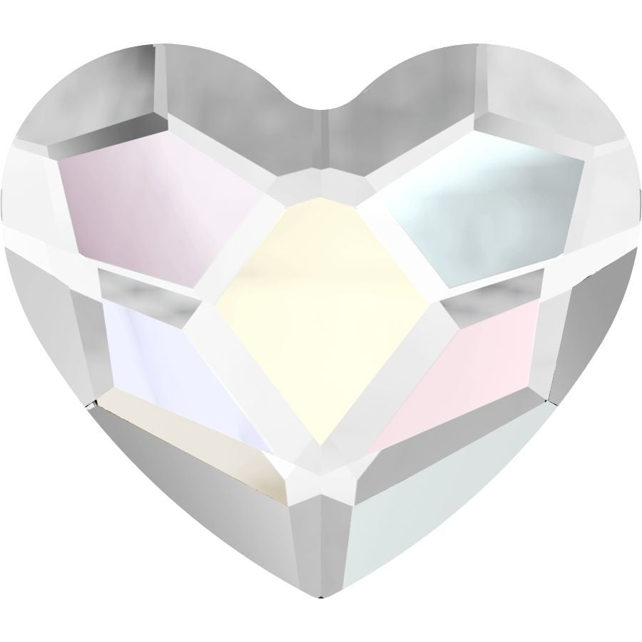 Strassini "Cuore iridescente" 6 pz. (6mm)
