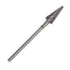 Milling cutter attachment carbide bit round cone (green) coarse from KMIZ 6mm diameter 