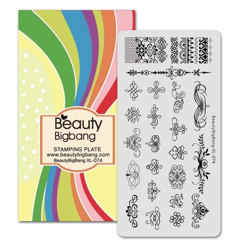 Stamping Platte Schablone Ornamente BB_XL-074