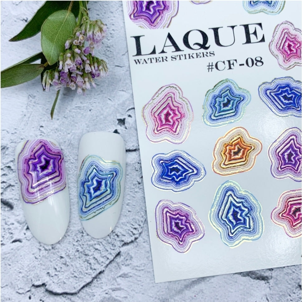 Slider with foil CF-08 (water-soluble stickers) from Laque