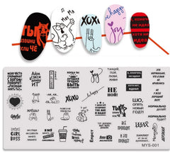 Stamping Plate Stencil testi russi MYS-001
