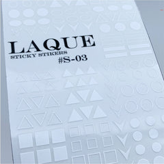 Self-adhesive sticker S-03 white