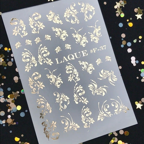 Sticker Design F-37 Gold di LAQUE (Adesivi solubili in acqua)
