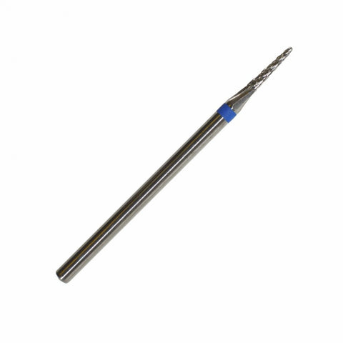 Fräseraufsatz Hartmetall Bit mittel Rundkegel (blau) in Größen: 1,4mm bis 5,0mm von KMIZ