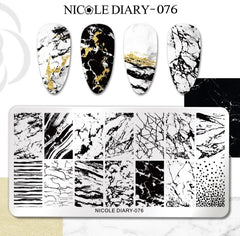 Piastra di Stamping Schablone Effetto Marmo ND-076