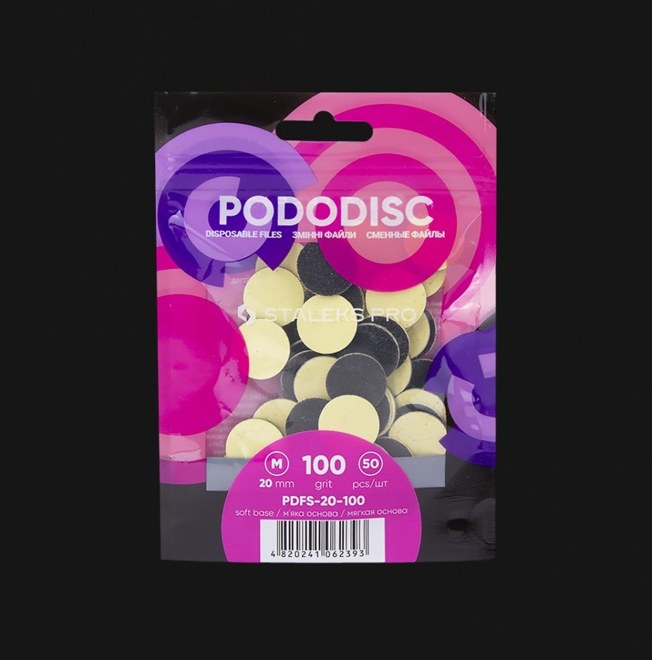 Carta abrasiva sostitutiva su base di schiuma per Podo Disc M PDFS-20 grana 80-320 (50 pz.) STALEKS PRO