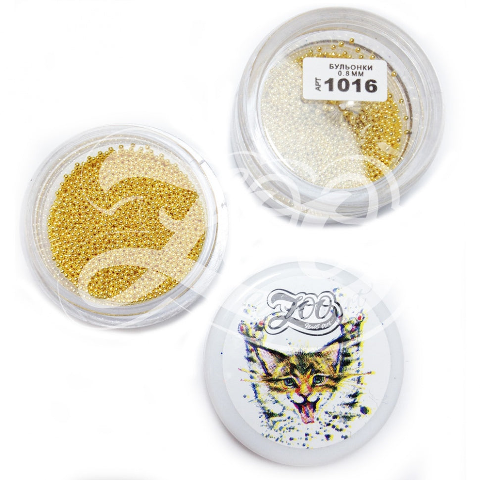 Caviar Beads Gold (Metall Mini Perlen) Gr. 0,6/0,8/1 mm