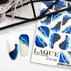 Slider mit Folie CF-29 blau (Wasserlösliche Aufkleber) von Laque