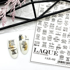 Sticker Design AE62 by LAQUE (Water-soluble stickers)