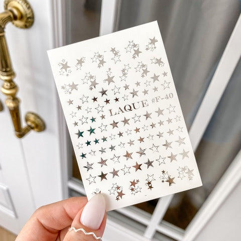 Sticker Design F-40 silver by LAQUE (water-soluble stickers)