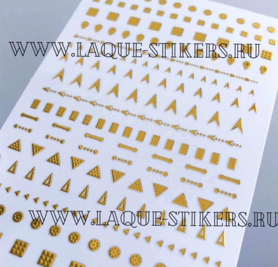 Sticker autoadesivi a forma dorata