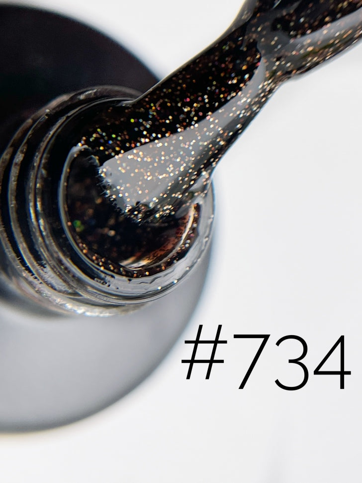 Gel Polish Shine Line 734 "GOLDEN RUSH" (10ml)