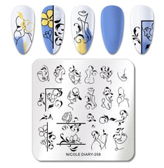 Stamping Platte Schablone klein ND258