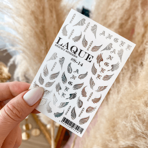 Self-adhesive stickers S-14 gold from LAQUE