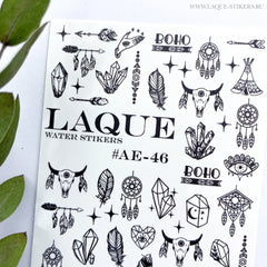 Sticker Design AE46 black by LAQUE (Water-soluble stickers)