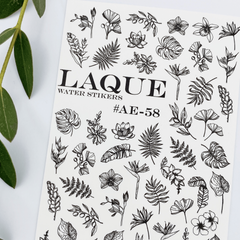 Design adesivo AE58 nero di LAQUE (adesivi solubili in acqua)