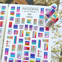 Sticker Design AK092 (Water-soluble Stickers) by Aksioma