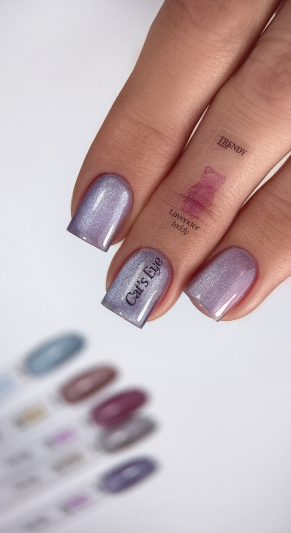 Cat Eye Gel Polish Gummy Bear "Lavender Teddy" 5ml/10ml von Trendy Nails (TPO/HEMA-free)
