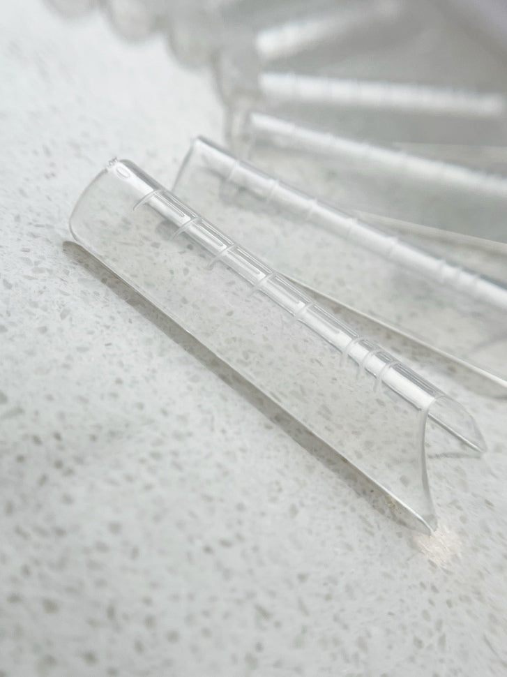 Dualtips (tips per unghie liquidi) con curva C ideale chiara 12 pz