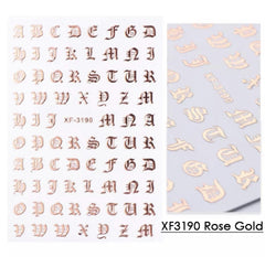 Sticker self-adhesive letters in gold rosé