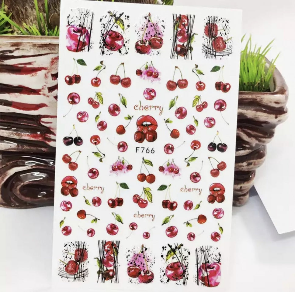 Sticker self-adhesive cherries
