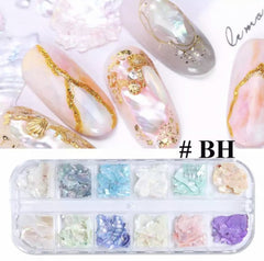 Set di pezzi di perle per nail art 12 colori n. 25