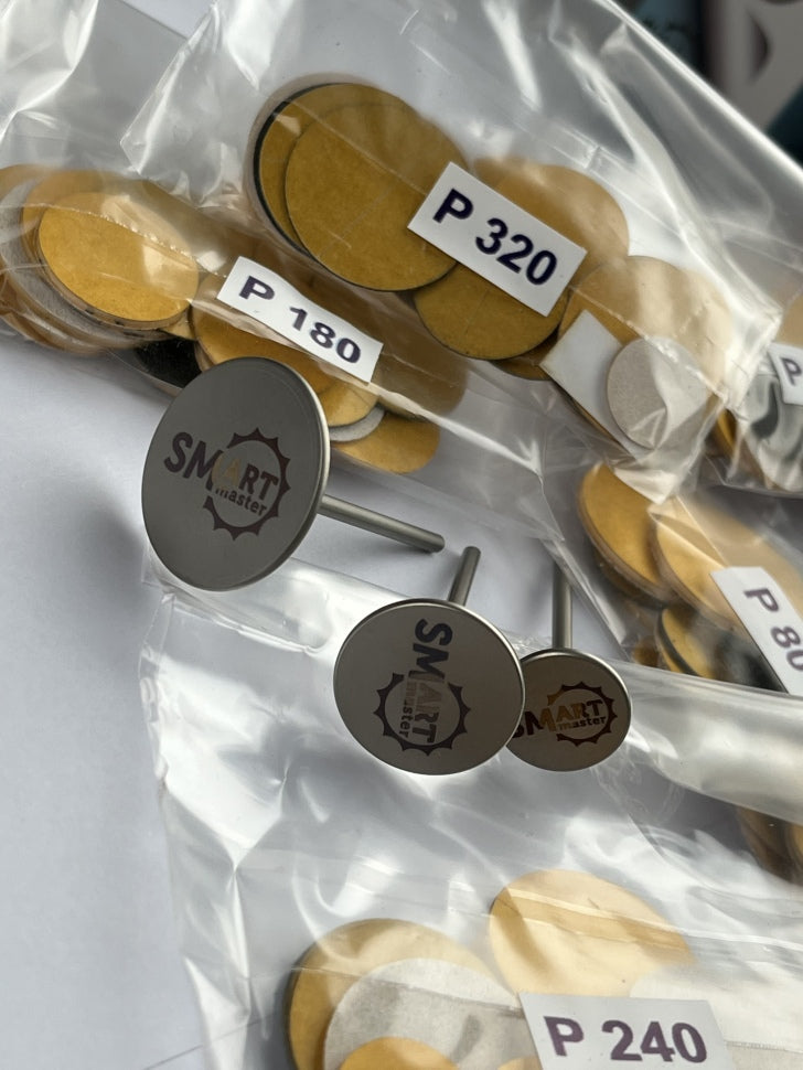DISK-Set di SMART taglia S, M e L + per ogni dimensione e ogni grana 9 fogli di lima