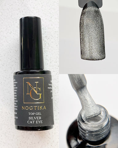 Top Silver Cateye (Glanzgel ohne Schwitzschicht) 8ml von NOGTIKA