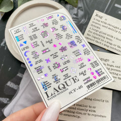 Sticker Design CF-46 (Water-soluble stickers) by Laque