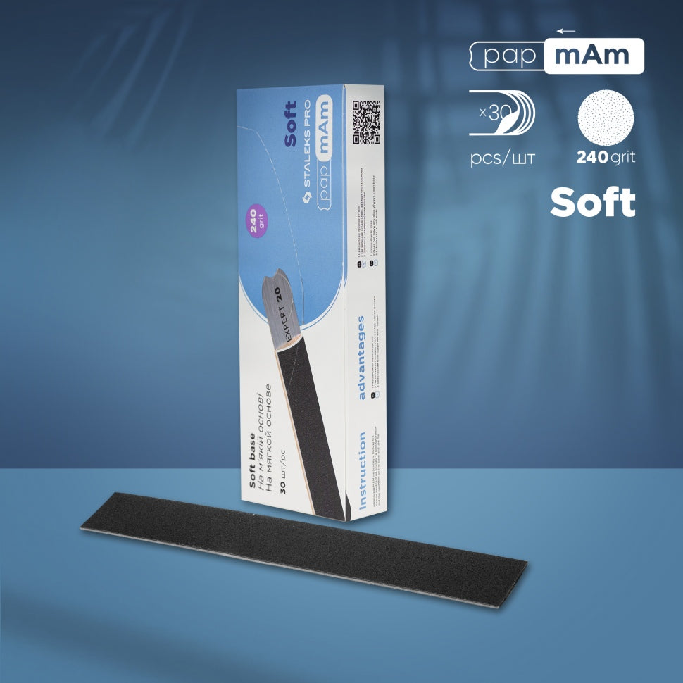 Disposable Papam Files Soft for Straight Nail File DFCE-20 STALEKS PRO EXPERT (30 pcs)