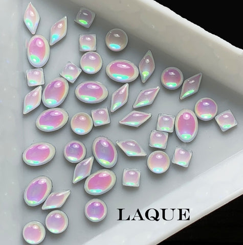 MIX Perlen für Nailart Pink Opal (Raute) von Laque (verblassen nicht)