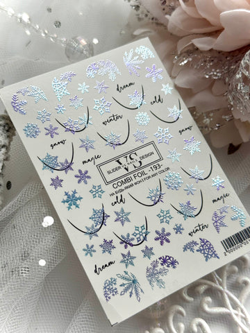 Slider mit Folie (Wasserlösliche Aufkleber) von VS Nails 193 COMBI FOIL