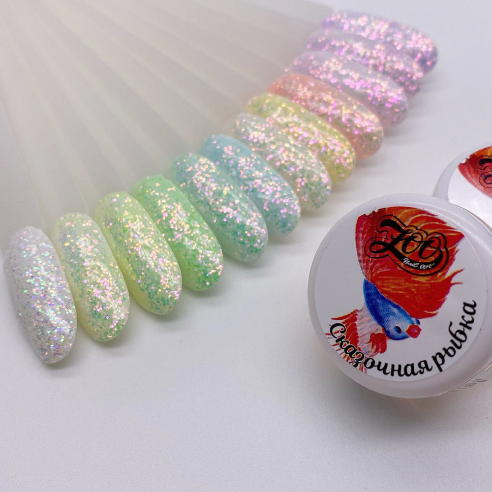 Glitter powder pastel-neon effect from ZOO Nail (10 colors) 0.2g