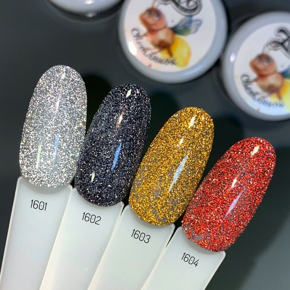 Глиттерный порошок с отражающим эффектом от ZOO Nail (4 цвета) 0,2 г