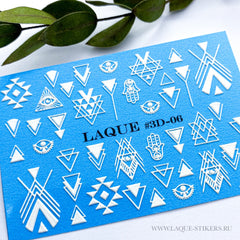 3D Sticker Design 3D06 white (water-soluble stickers)