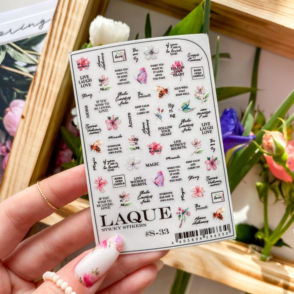 Self-adhesive stickers S-33 from LAQUE