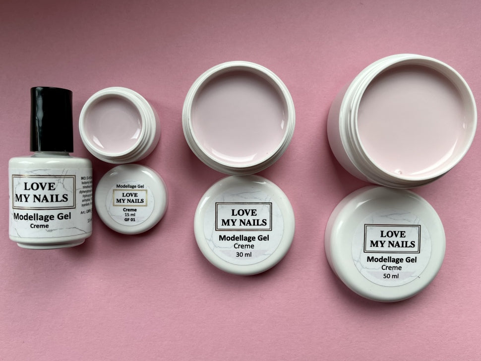 Modellage Gel  für Nagelstärkung und Verlängerung 5ml/12ml Flasche/15ml Flasche/30ml/50ml (Creme) selbstglättend TPO-Free