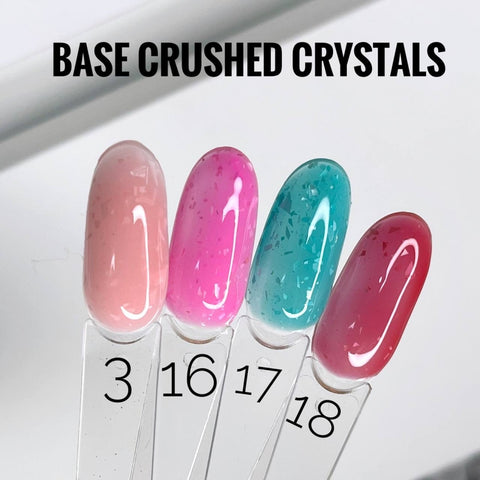 Rubber Base Crushed Crystals 8ml by NOGTIKA in 7 different shades