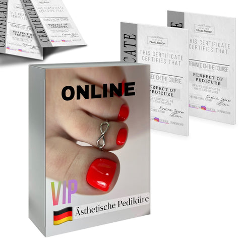 «VIP“ online course in GERMAN for ideal toe treatment and full cover by Evelina Storm including personal support