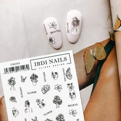 Sticker Design Stiker08 (Water-soluble stickers) IBDI Nails