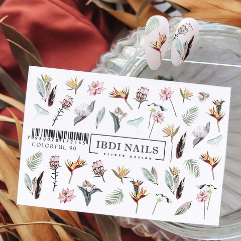 Sticker COLORFUL Nr. 90 von IBDI Nails