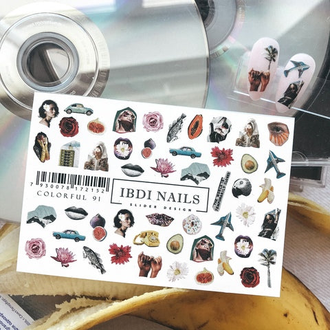 Sticker COLORFUL Nr. 91 von IBDI Nails